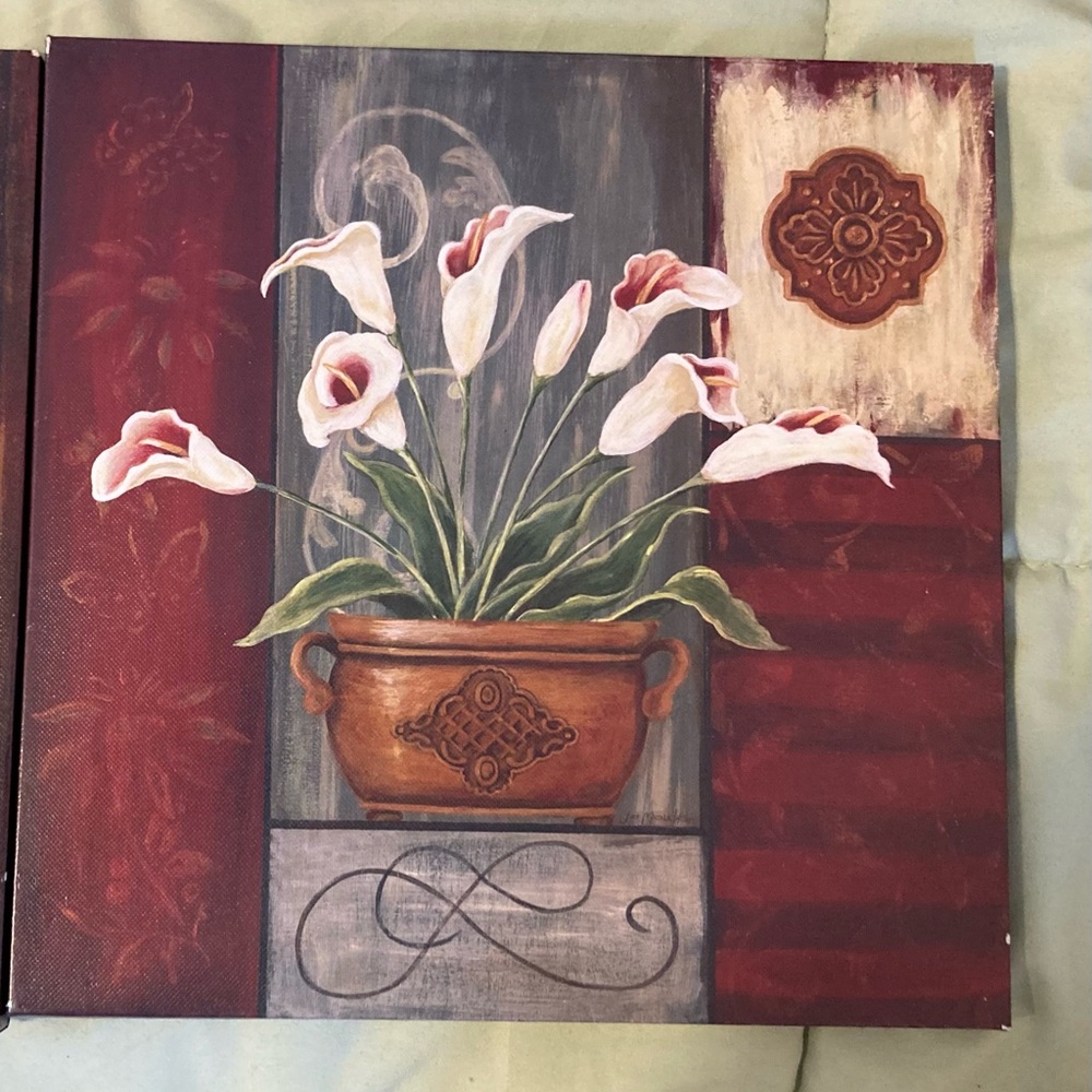 Set of 3 pictures for wall. About 12”x12” each